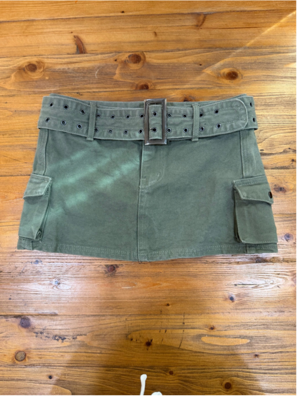 Princess Polly Iconic Cargo Mini Skirt Khaki Size 6